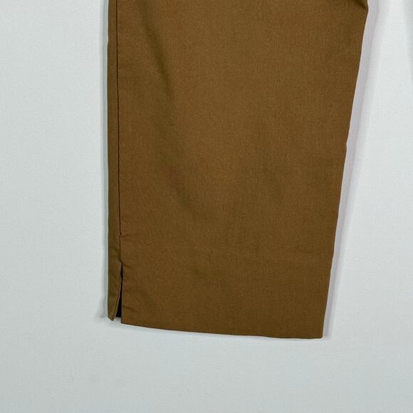 Renuar R1542 Cigarette Style Ankle Pant Brown Womens 14 Pull On Stretch Comfort - Picture 9 of 13